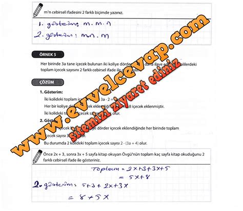 8 Sınıf Matematik MEB Yayınları Ders Kitabı Cevapları Sayfa 119 Ders