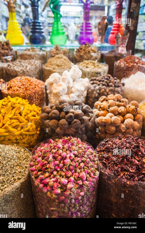 Uae Dubai Deira Spice Souk Arabic Spices Stock Photo Alamy