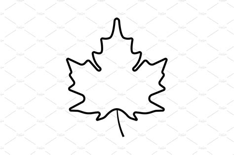 Maple Leaf Icon Black On White Pre Designed Photoshop Graphics