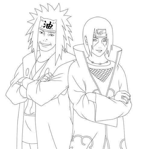 Dibujos De Jiraiya Y Itachi Para Colorear Para Colorear Pintar E