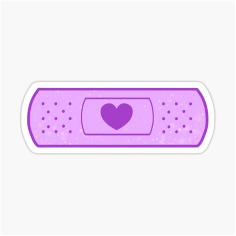 Colorful Bandaid Purple Sticker For Sale By Lunalchemy Redbubble
