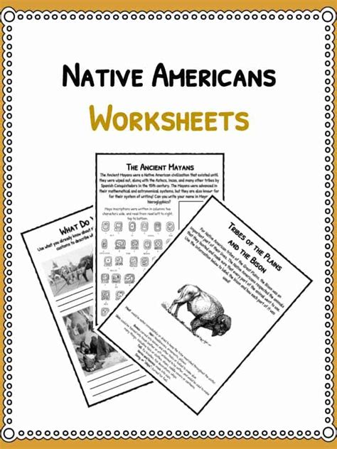 Native American Worksheets