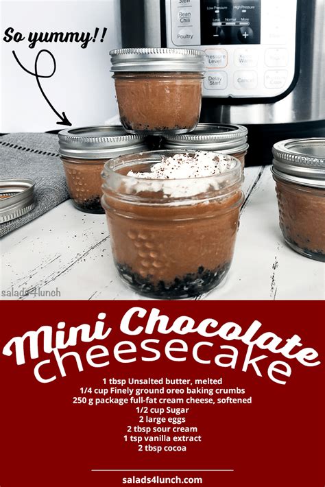 25 healthy instant pot dinners that aren't hard to make. Mini Instant Pot Chocolate Cheesecakes | Recipe in 2020 ...