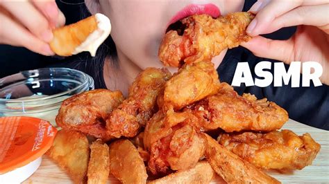 Fried Chicken Asmr Eating Show Kyochon Honey Combo Mukbang Extreme Crunchy Sound