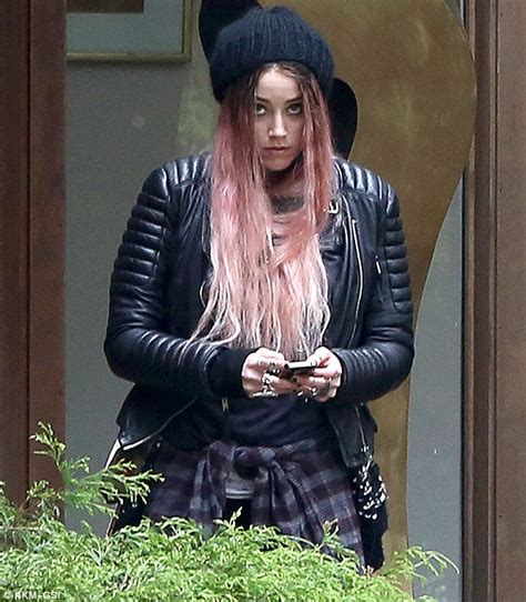 Amber Heard Dons Pink Ombre Wig And Grungy Clothes As She Worka On New