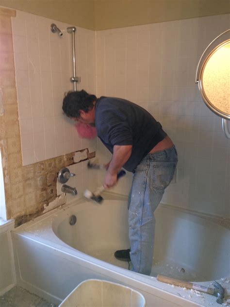 We Decided To Change Our Large Tub Shower Into A Walk In Shower First Part Of The Project