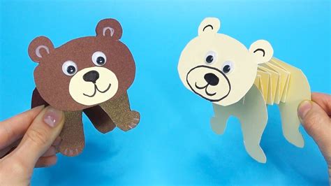 Diy Christmas How To Make Paper Bear Easy Paper Crafts Youtube