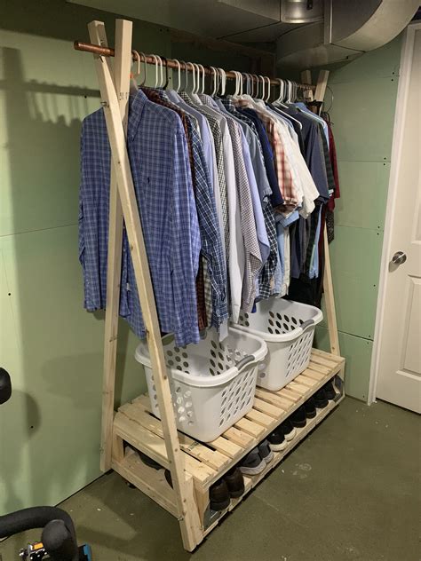Diy Project Custom Made Clothes Rack Clothing Rack Wardrobe Rack