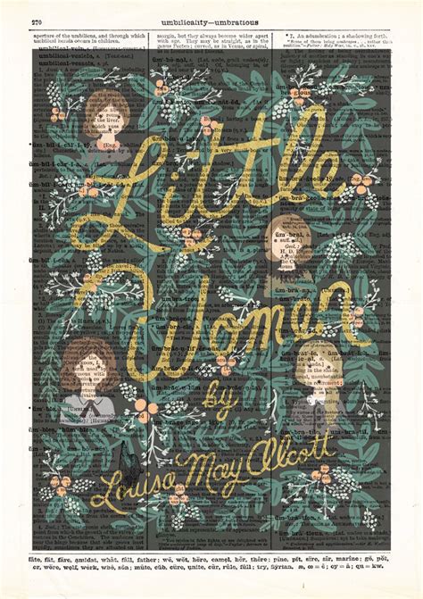 Little Women By Louisa May Alcott Book Cover Art Print Etsy