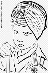 Sikhism Dastar sketch template