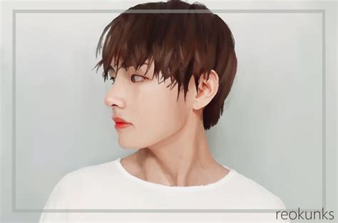 Bts Fanarts Reokunks Gorgeous Side Profile Of Kim Taehyung