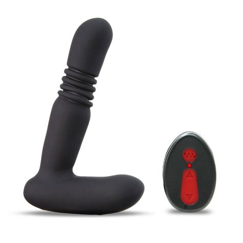 silicone wireless remote control thrusting anal plug vibrator prostate massager 848518032539 ebay