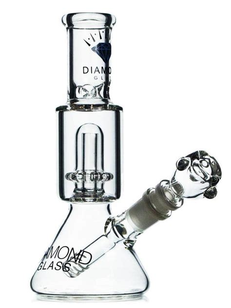 Diamond Glass Beaker Base Water Pipe Bong With Ufo Percolator Viol