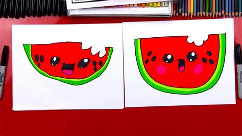 Cartoon drawing requires immense creativity and patience. How To Draw A Cartoon Watermelon - Art For Kids Hub