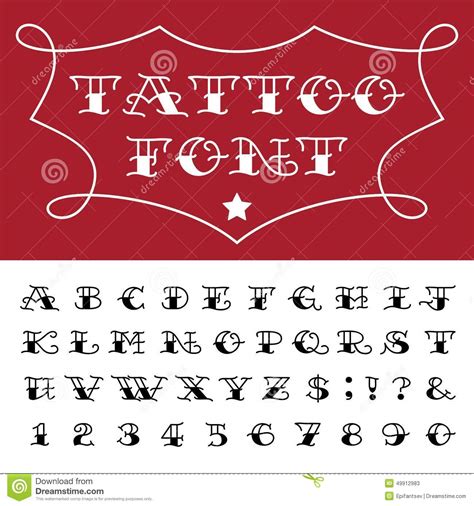 13 Traditional Font Styles Images American Traditional Tattoo Font