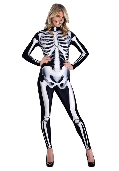 Women S Skeleton Jumpsuit Costume