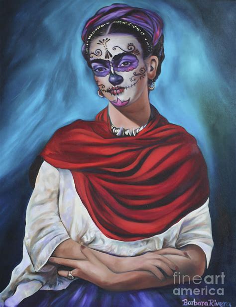 Dia De Los Muertos Frida Painting By Barbara Rivera Fine Art America