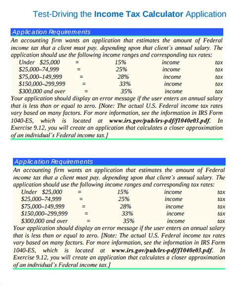 Free 12 Sample Income Tax Calculator Templates In Pdf