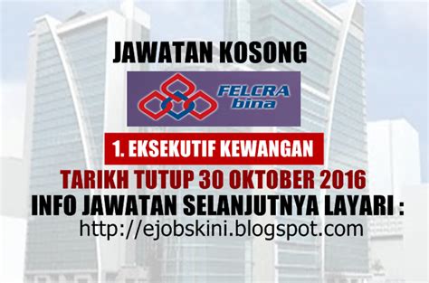 Felcra berhads palm oil factories are managed by subsidiary, namely felcra processing & engineering sdn bhd. Jawatan Kosong FELCRA Bina Sdn Bhd - 30 Oktober 2016