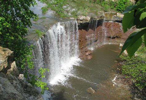 Cowley Lake Waterfall Dexter Kansas