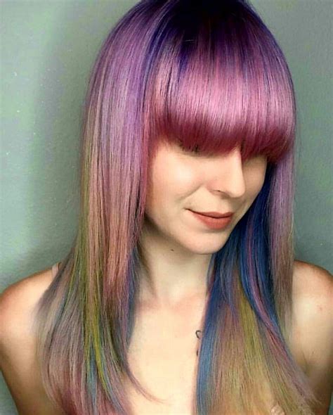 Metallic Pastels And Fringe Work By Pinknouveau Instagram Hair Photography Edgy Hair