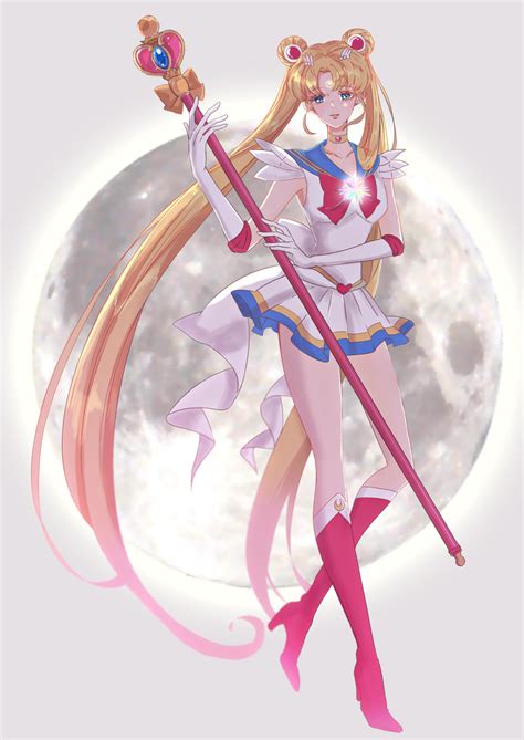 Tsukino Usagi Sailor Moon And Super Sailor Moon Bishoujo Senshi Sailor Moon Drawn By Sera
