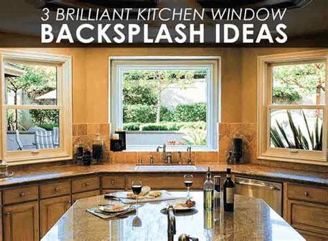 If a window cuts into the wall, pretend the window is not there and continue the backsplash around it to the normal stopping point. 3 Brilliant Kitchen Window Backsplash Ideas