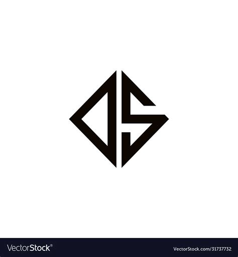 Ds Letter Logo Icon Design Template Elements Vector Image