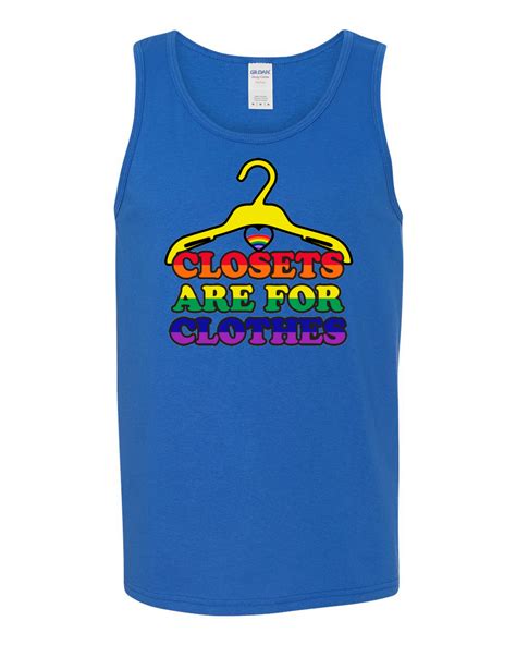 Closets Are For Clothes Mens Lgbt Pride Tank Top Gay Muscle Shirt Ebay