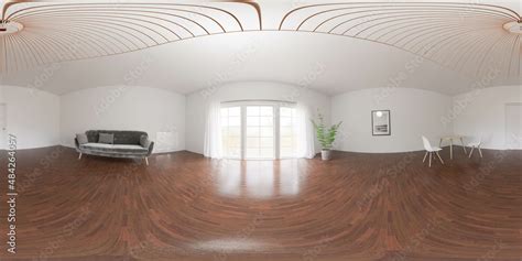 ภาพประกอบสต็อก 360 Degree Full Panorama Environment Map Of Living Room