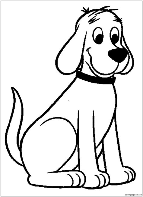 Free Online Coloring Dog Pages