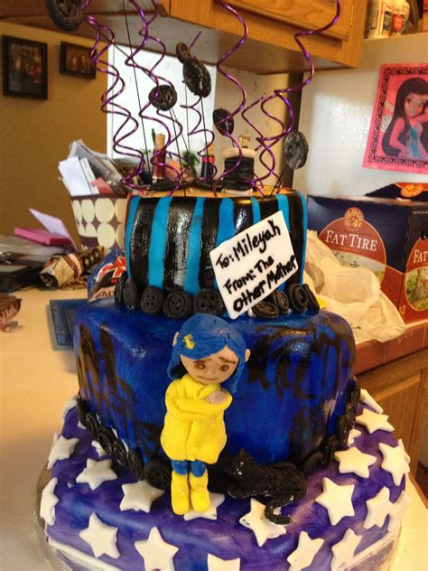 Coraline Birthday Cake With Coraline 1st Birthday Parties Twin Birthday 1st Birthday