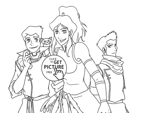 Free Legend Of Korra Coloring Pages Free To Print, Download Free Legend