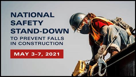 Osha 2021 National Safety Stand Down To Prevent Falls In Construction