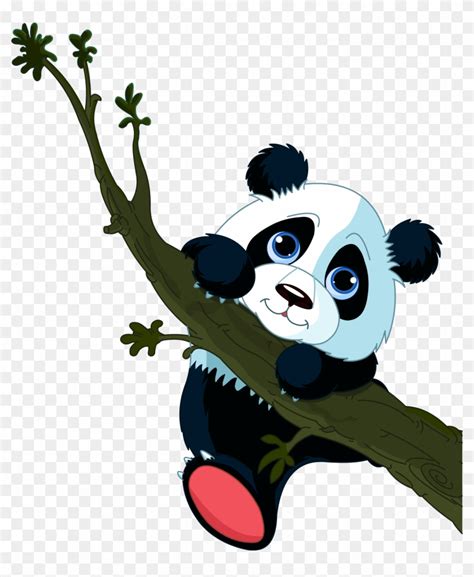 Giant Panda Tree Climbing Cuteness Clip Art Oso Panda Caricatura Bebe
