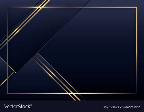 Abstract 3d Blue And Golden Stripes Triangles Vector Image