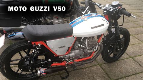 Moto Guzzi V50 1985 Cafe Racer Brat Scrambler Martini Stripe