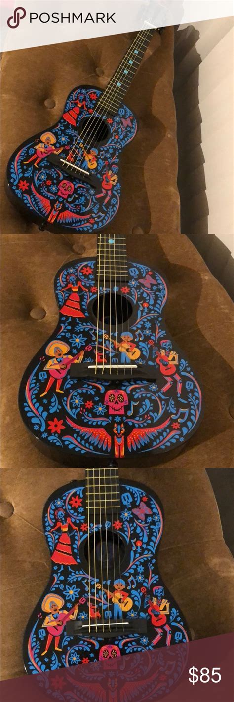 Disneypixar Coco Black Acoustic Guitar Exclusive Black Acoustic