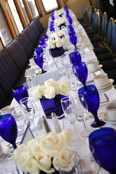 Royal Blue And Ivory Wedding Decorations