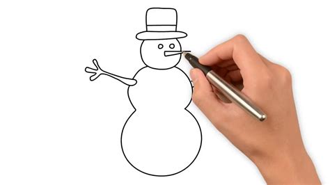 Drawing Snowman Easy Drawings Dibujos Faciles Dessins Faciles