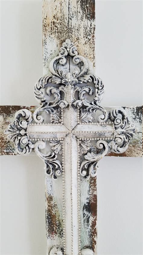 Tall Large Cross Wall D Cor Religious Cross Wood Etsy
