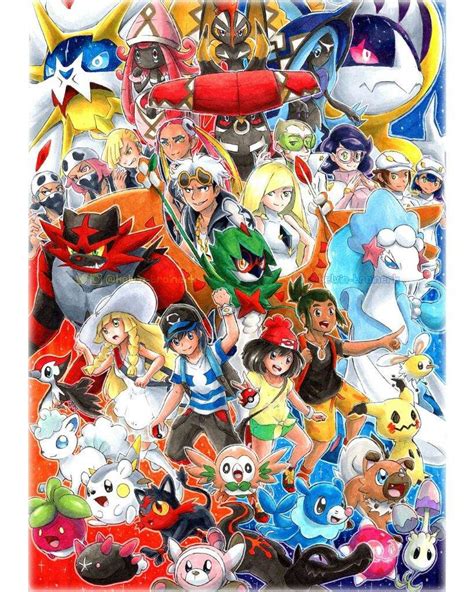 Sun And Moon Pokemon Drawing Images 344197