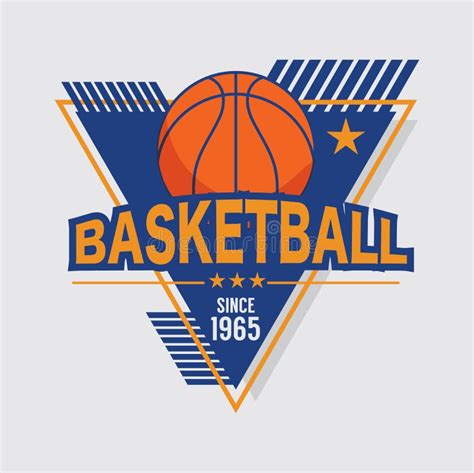 Basketball Tournament Logo White Ball Sport American Game Vector Stock
