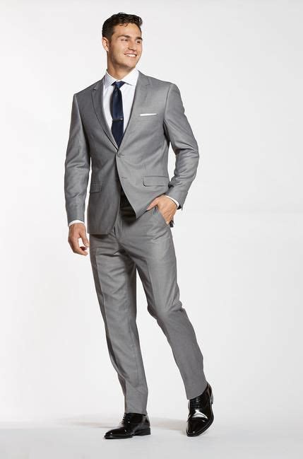 Textured Gray Jacket The Groomsman Suit Mens Grey Suit Grey Suit