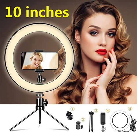 Nicefoto 10 Inch Led Ring Light Dimmable With Tripod Uk Camera And Photo Selfie Ring