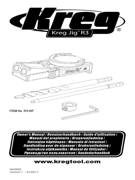 Kreg Jig R3 Manual Int Mejor Pdf Pdf Drilling Screw