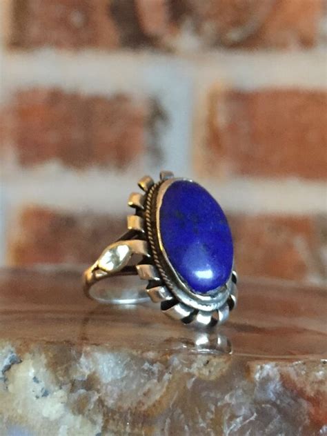 Sterling And Lapis Ring Gem