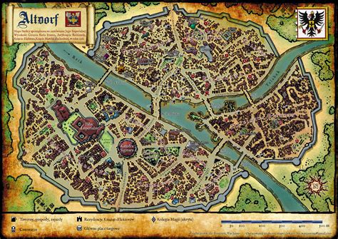 Altdorf Warhammer Detailed Map By Hr Città Fantasy