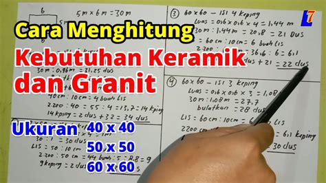 Cara Menghitung Kebutuhan Keramik Dan Granit Lantai Dengan Mudah YouTube