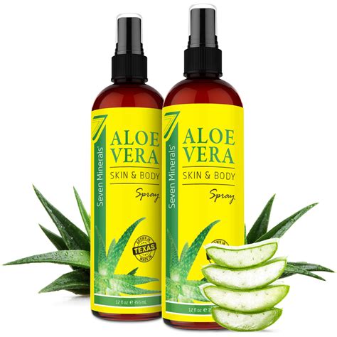 Aloe Vera Spray For Face Skin And Hair 12 Oz ~ Seven Minerals